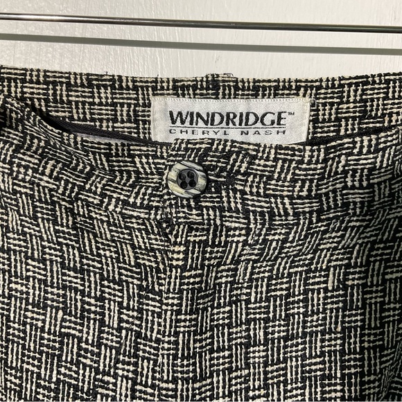 Windridge Cheryl Nash Vintage SILK tweed b&w Pants Suit SZ 12 - Picture 12 of 16